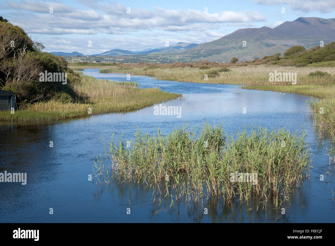 Fiume Currane;; Waterville County Kerry, Irlanda Foto Stock