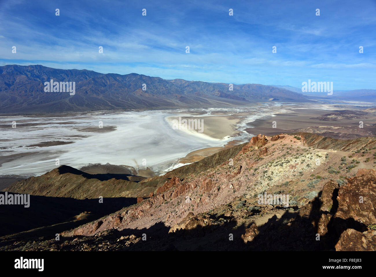 Dante, vista parco nazionale della Valle della Morte, badlands, California Foto Stock