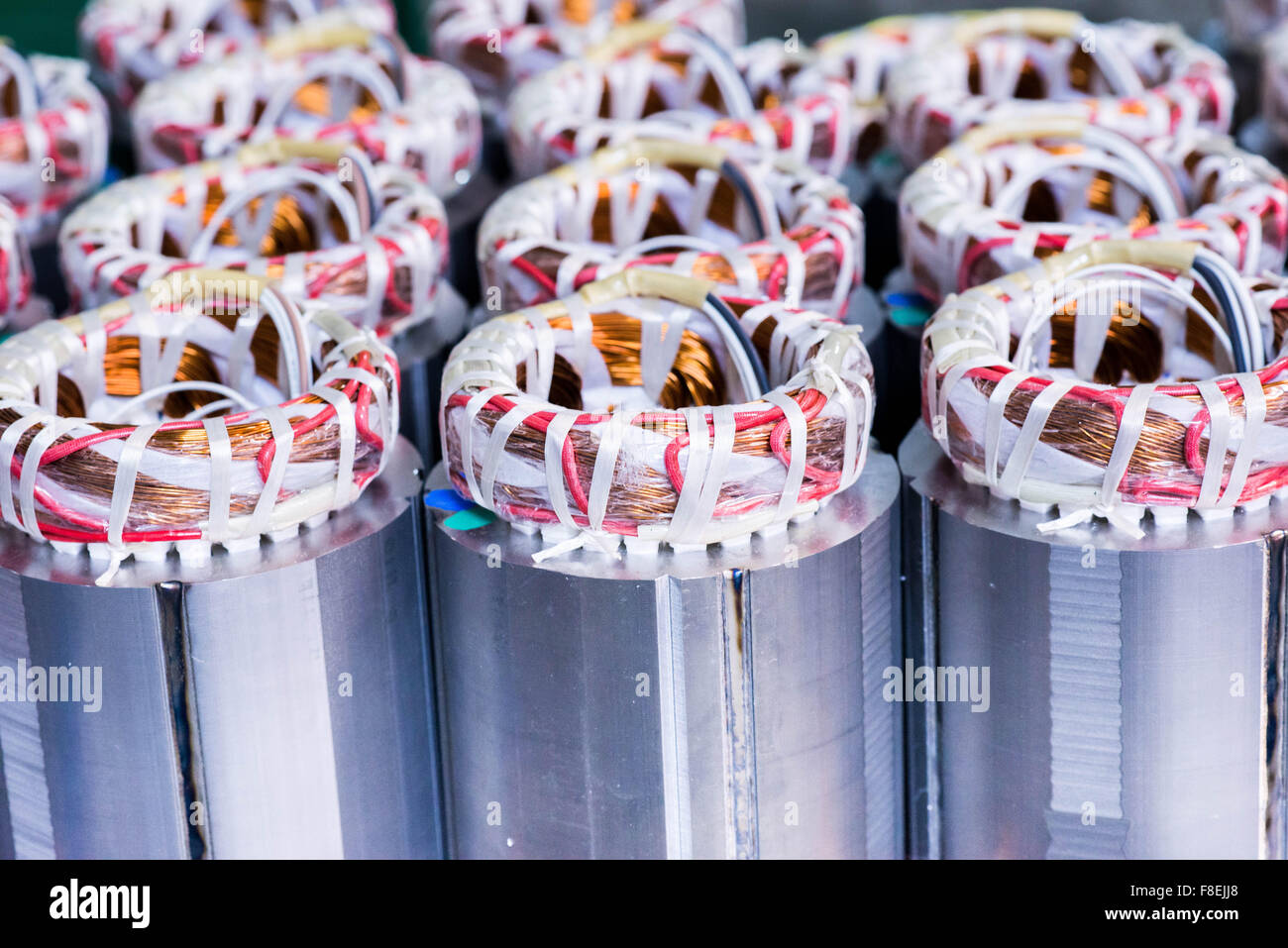 Motore elettrico coppers Foto Stock