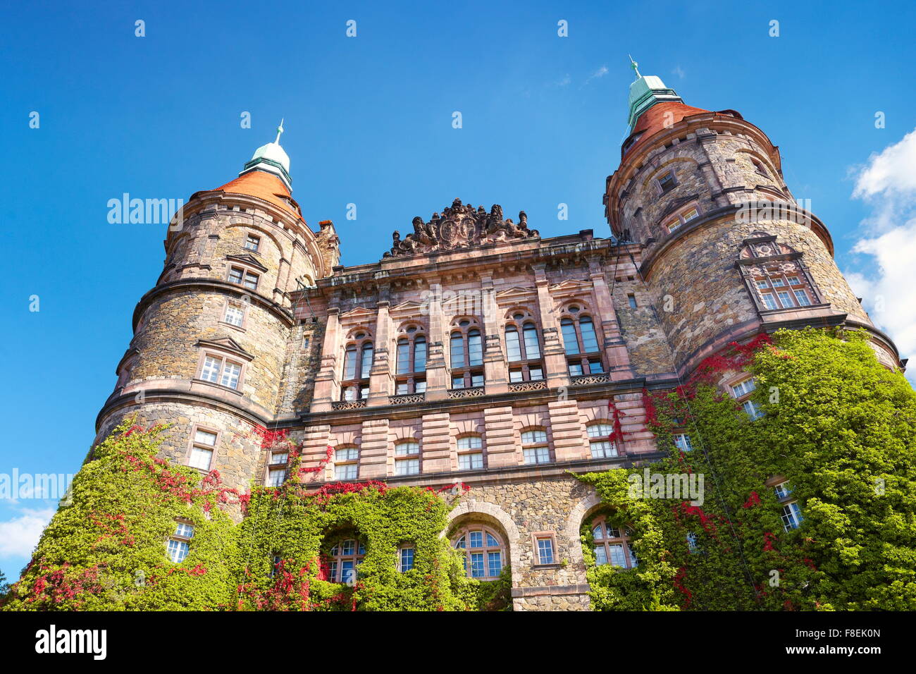 Il castello di Ksiaz, Bassa Slesia, Polonia, Europa Foto Stock
