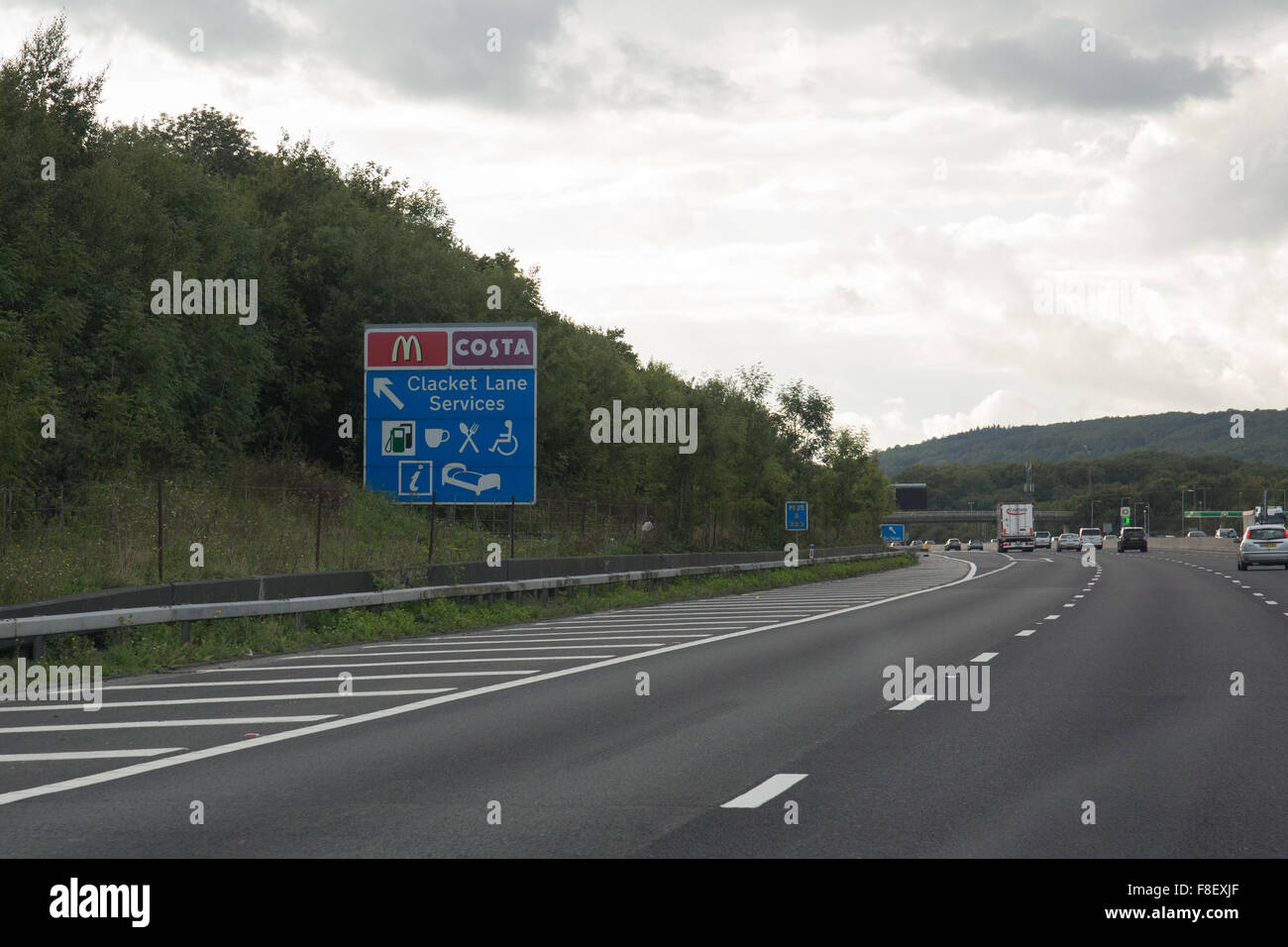 M25 Autostrada indicazioni stradali Foto Stock