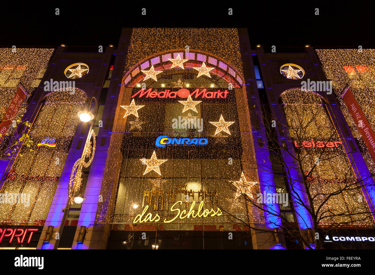 Das Schloss shopping mall a Berlino Steglitz a tempo di Natale Foto Stock