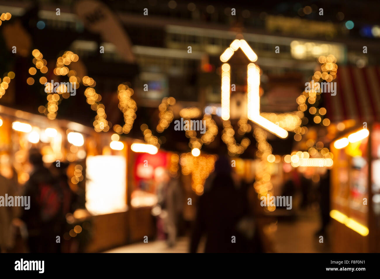 Mercato di Natale sfondo Foto Stock