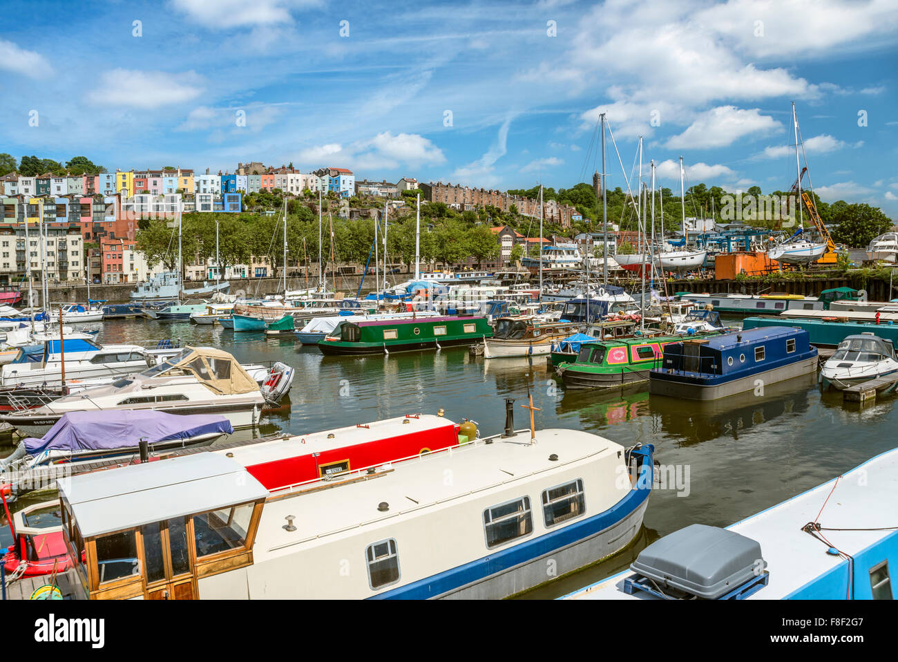 Bristol Marina at the Floating Harbour, Somerset, Inghilterra, Regno Unito Foto Stock