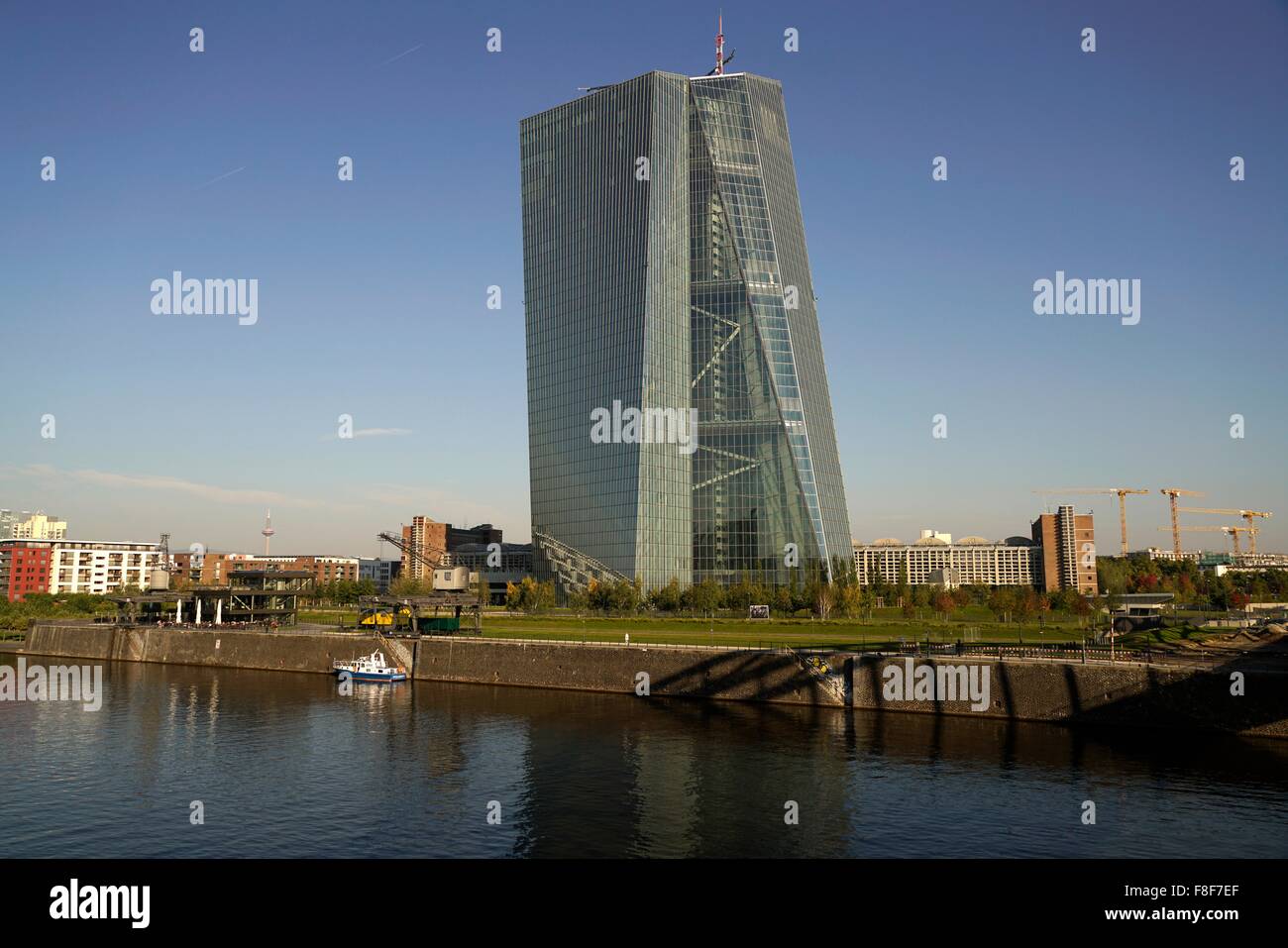 La nuova Banca centrale europea di Francoforte sul Meno, Hessen, Germania, Europa Foto Stock