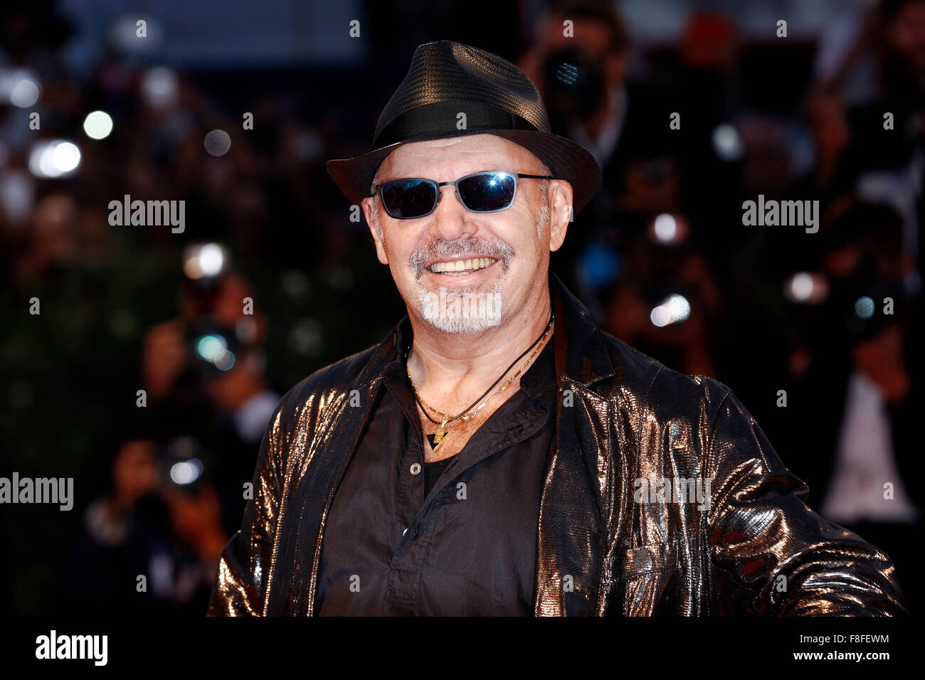 Venezia, Italia - 11 settembre: Vasco Rossi partecipa alla premiere di 'Il Decalogo di Vasco' durante la 72a Mostra del Cinema di Venezia Foto Stock