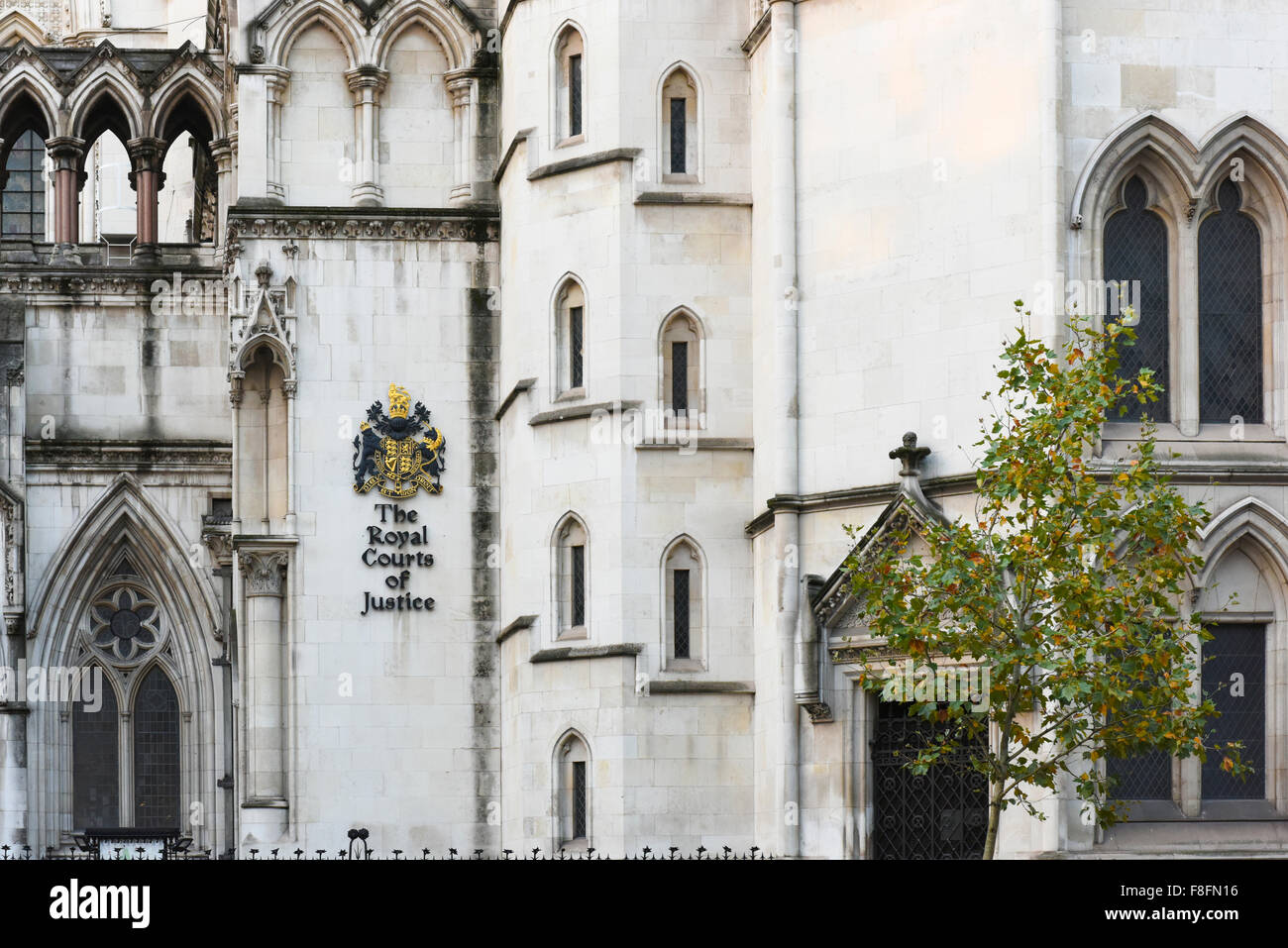 La Old Bailey o il Royal Courts of Justice o tribunali, Strand, Londra, Inghilterra, Regno Unito Foto Stock