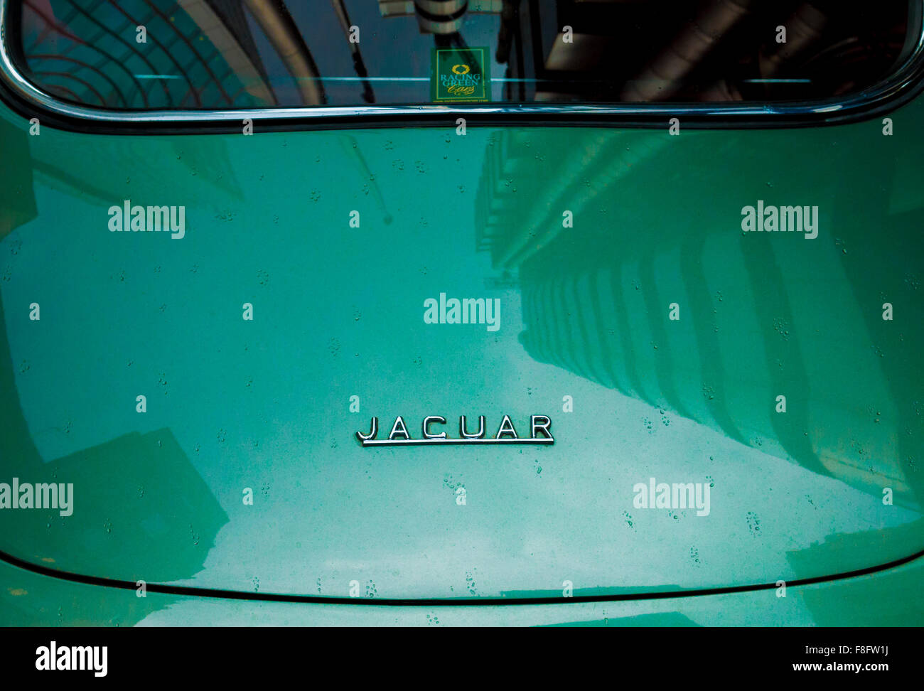 Jaguar auto Badge su Boot di E-tipo Auto sportiva Foto Stock