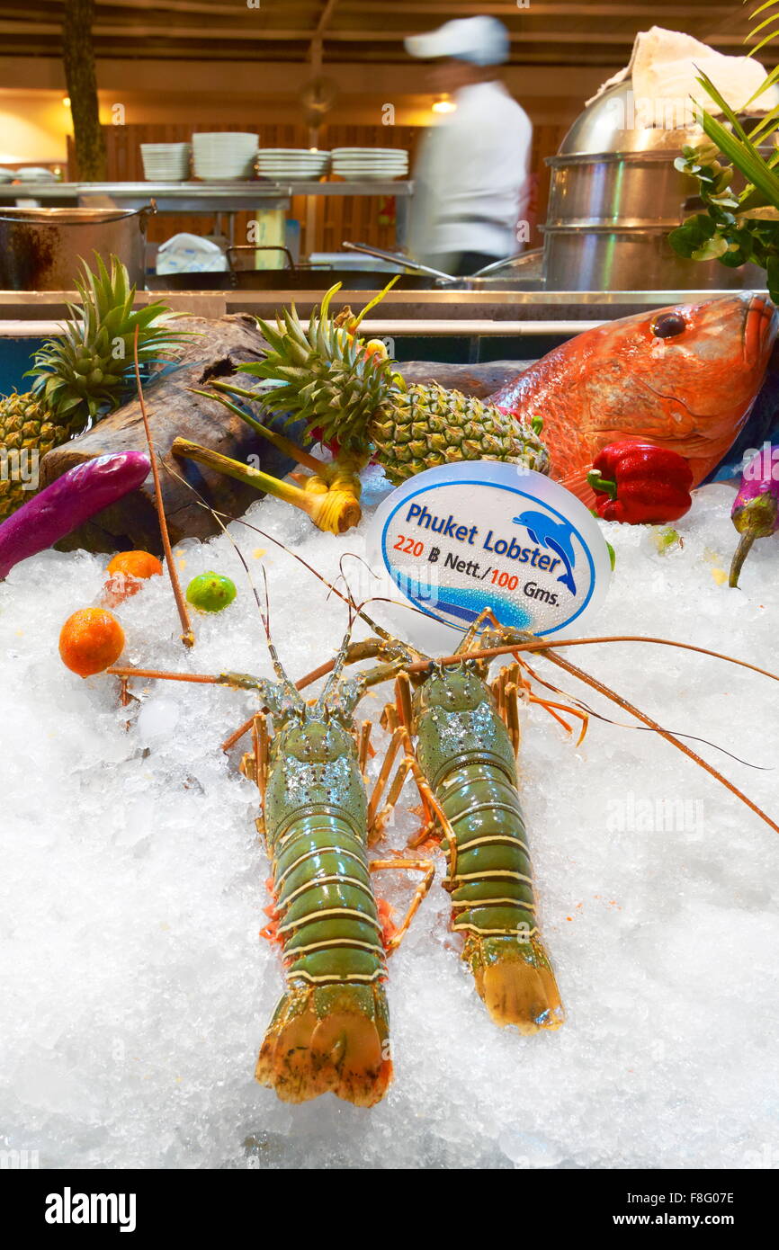 Thailandia - Isola di Phuket, Patong Beach, ristorante di pesce Foto Stock