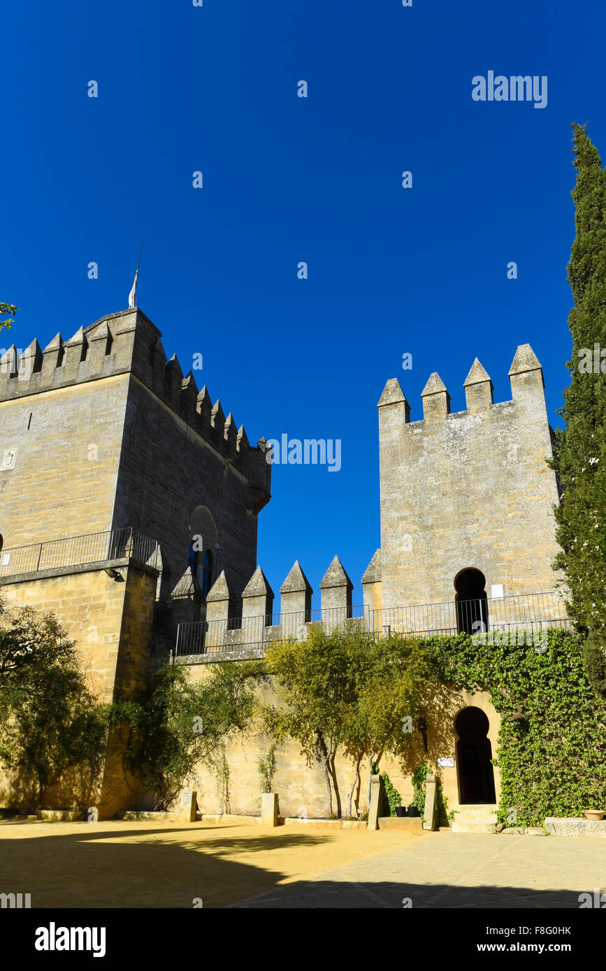 Castillo Almodóvar del Río vicino a Cordoba in Andalusia Spagna Foto Stock