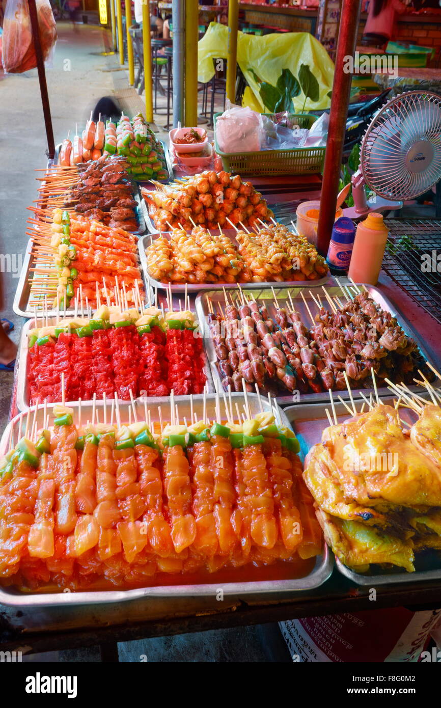Thailandia street market alimentare - Isola di Phuket, Tailandia Foto Stock