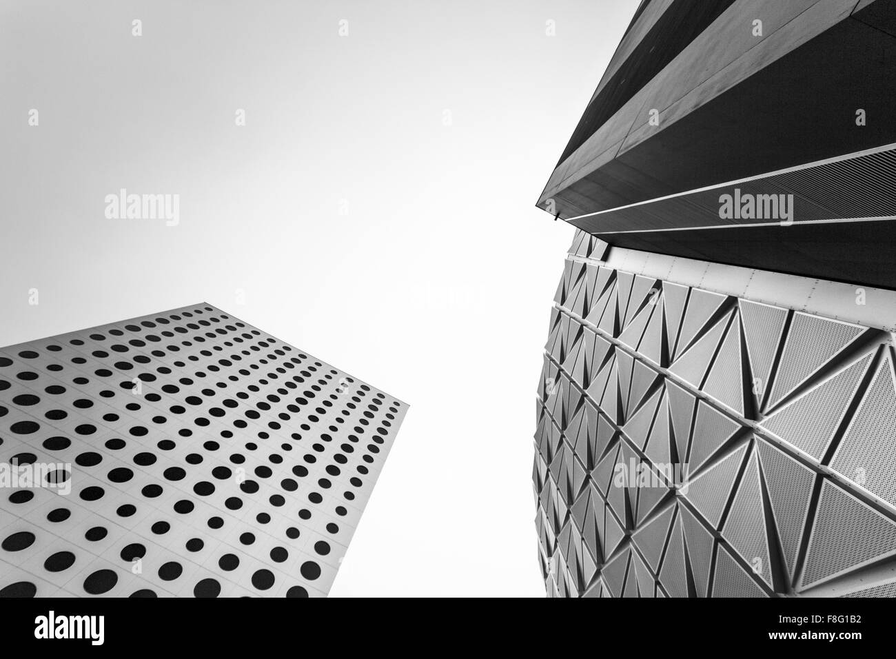 La Svezia Stockholm Solna architettura monocromatici in bianco nero Foto Stock