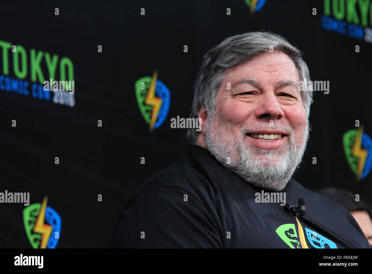 Apple co-fondatore Steve Wozniak partecipa a una conferenza stampa per svelare il "Tokyo Comic Con 2016' a Tokyo in Giappone, il 4 dicembre 2015. La cerimonia inaugurale Tokyo Comic Con si svolgerà presso il Mukahari Messe Convention Center dal 3 al 4 dicembre 2016. © Pasya/AFLO/Alamy Live News Foto Stock