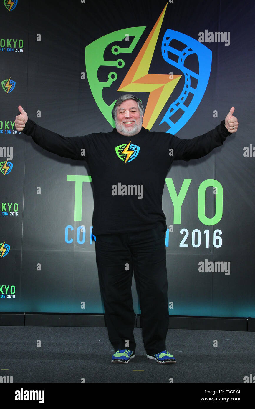 Apple co-fondatore Steve Wozniak partecipa a una conferenza stampa per svelare il "Tokyo Comic Con 2016' a Tokyo in Giappone, il 4 dicembre 2015. La cerimonia inaugurale Tokyo Comic Con si svolgerà presso il Mukahari Messe Convention Center dal 3 al 4 dicembre 2016. © Pasya/AFLO/Alamy Live News Foto Stock
