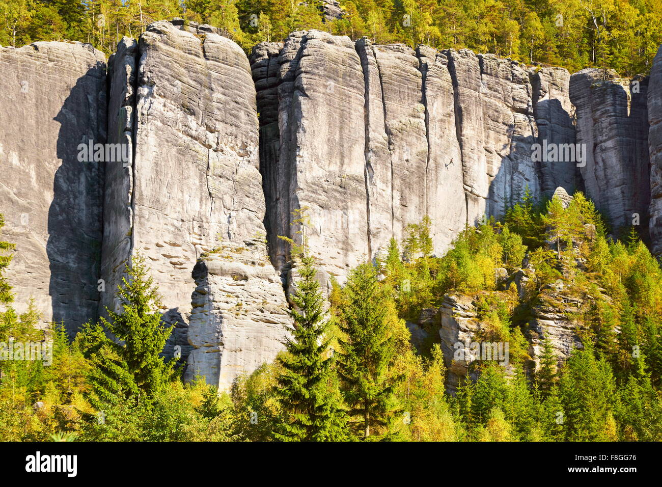 Adrspach città di roccia, rocce Teplicke montagne, Repubblica Ceca Foto Stock