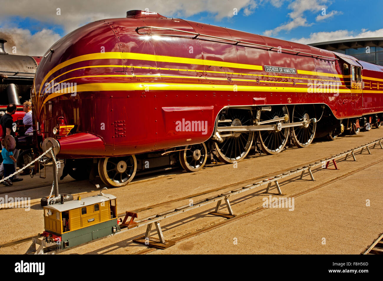 Incoronazione di classe n. 6229 Duchessa di Hamilton alla locomozione Shildon Foto Stock