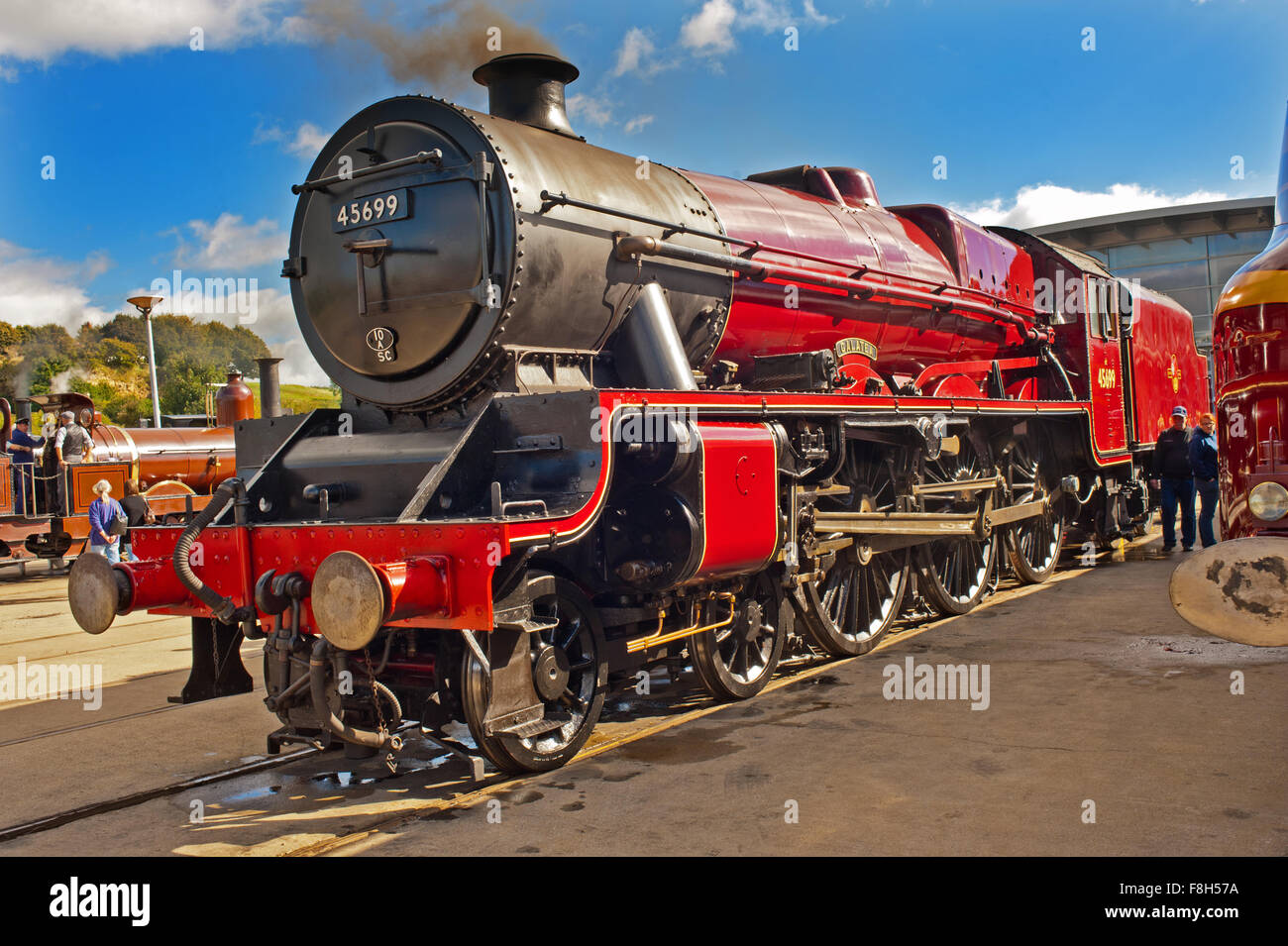 Classe Jubillee n. 45699 Galetea locomozione a Shildon Foto Stock