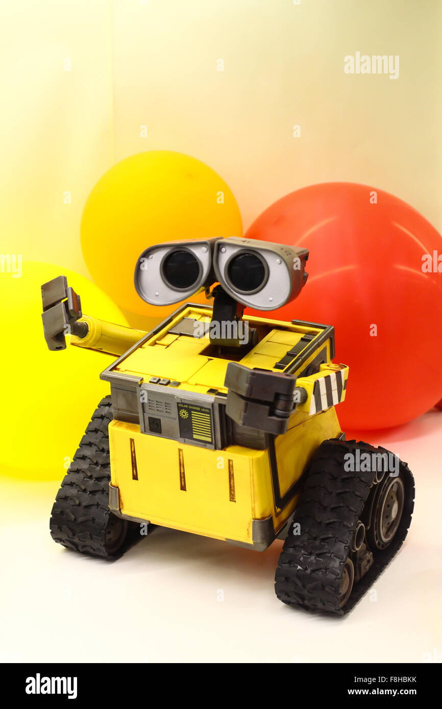 Wall-E, i coloratissimi robot, Akihabara, Giappone Foto Stock