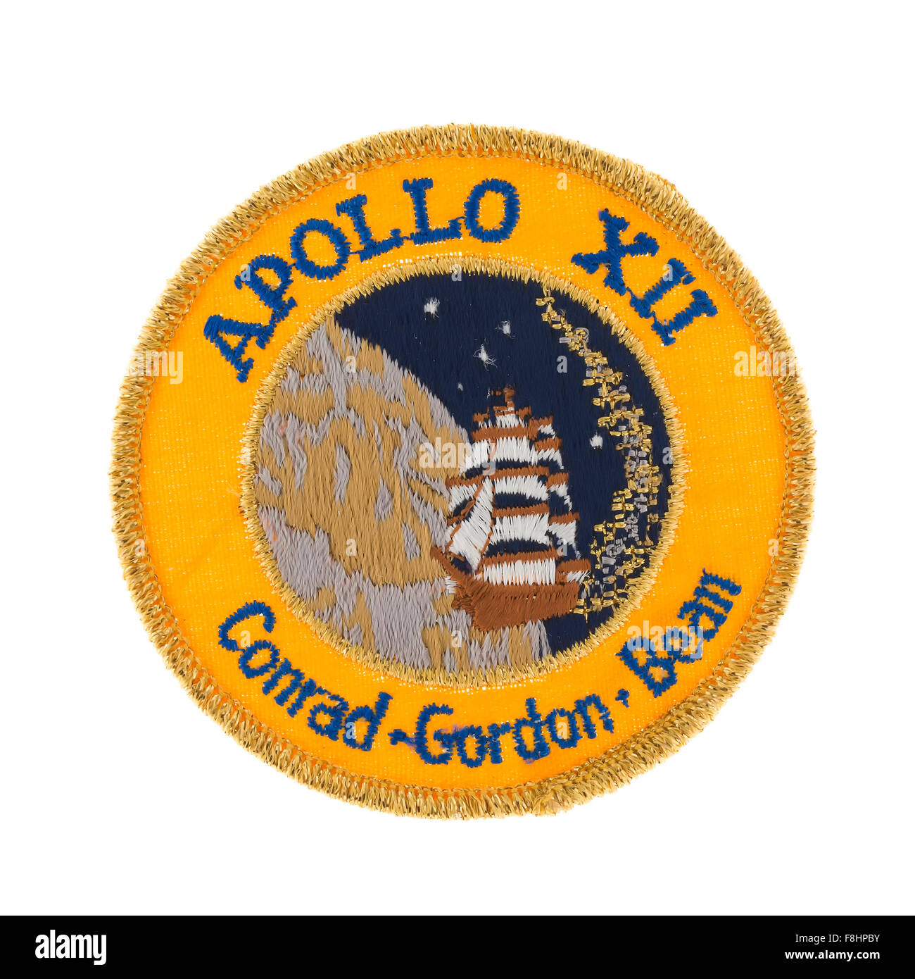 Apollo 12 badge di missione da sbarco sulla Luna Foto Stock