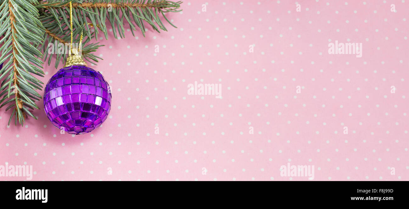 Decorazione di Natale banner nella risoluzione wide Foto Stock