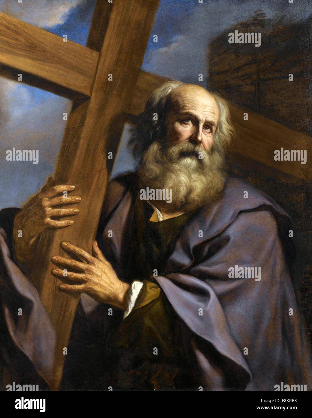 Giovanni Francesco Barbieri - Guercino - Saint Andrew portando la sua croce Foto Stock Giovanni Francesco Barbieri - Guercino - Saint Andrew portando la sua croce Foto Stock