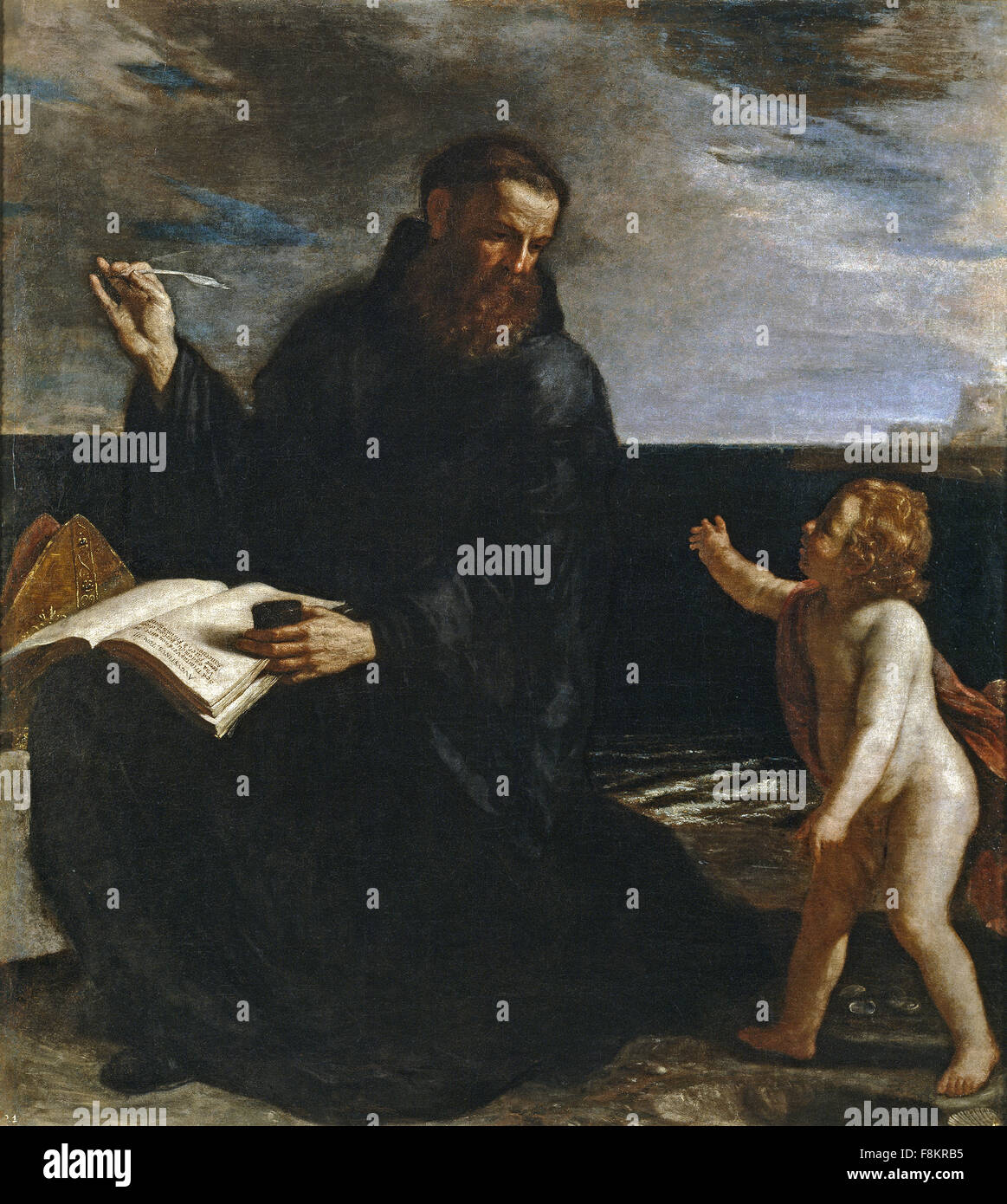 Giovanni Francesco Barbieri - Guercino - Sant Agostino la meditazione sulla Trinità Foto Stock