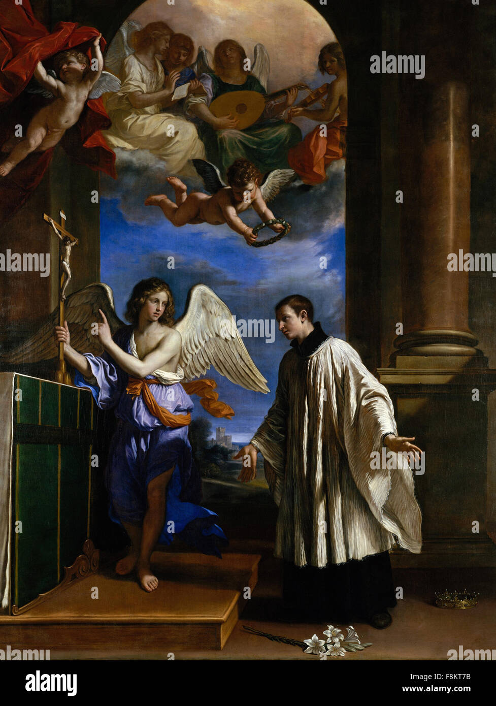 Giovanni Francesco Barbieri - Guercino - La vocazione di San Luigi (Luigi) Gonzaga Foto Stock