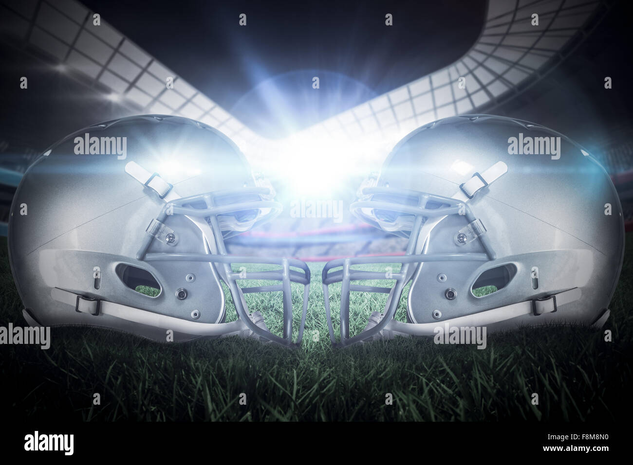 Immagine composita del football americano casco Foto Stock