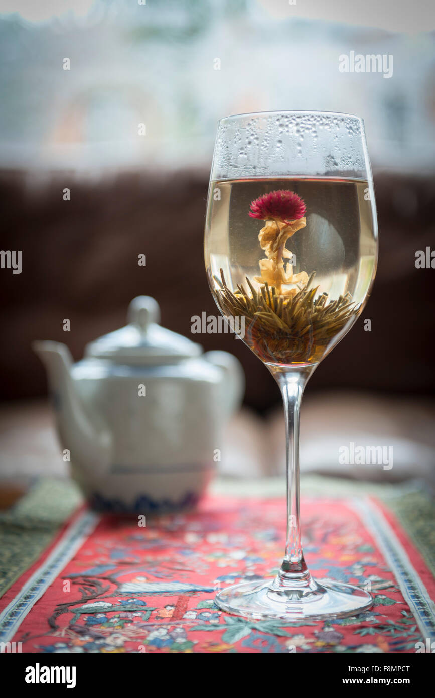 Fiore di bere il tè. Foto Stock