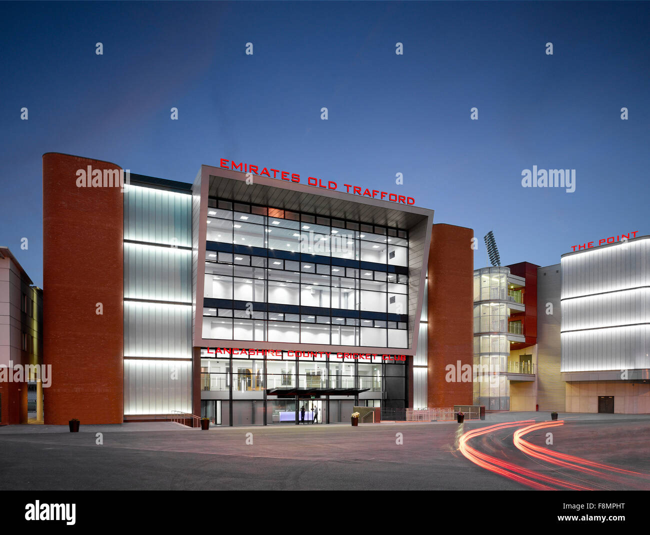 Il Lancashire County Cricket Club, Manchester. Il centro di Cricket, Emirates Old Trafford in Lancashire County Cricket Club Sport di terra stadium. Foto Stock