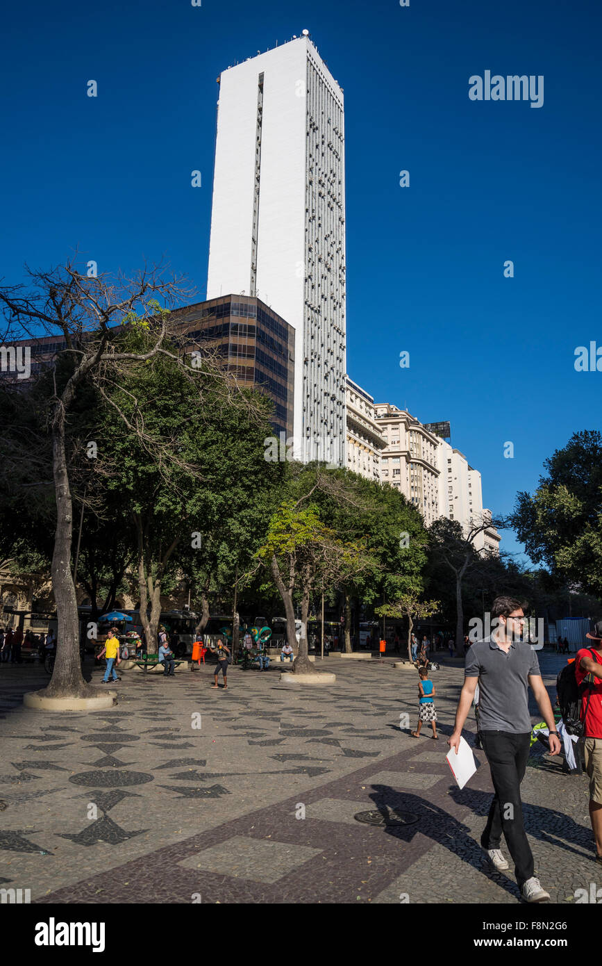 Occorrendo, quadrato Praca Floriano Peixoto, Rio de Janeiro, Brasile Foto Stock