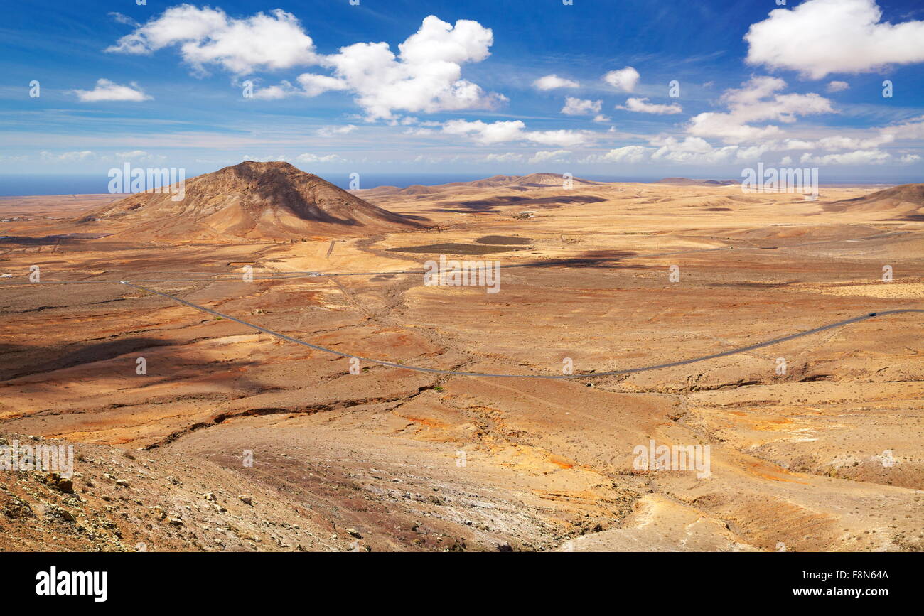 Isola di Fuerteventura, paesaggio del Parco naturale de Betancuria, Isole Canarie, Spagna Foto Stock