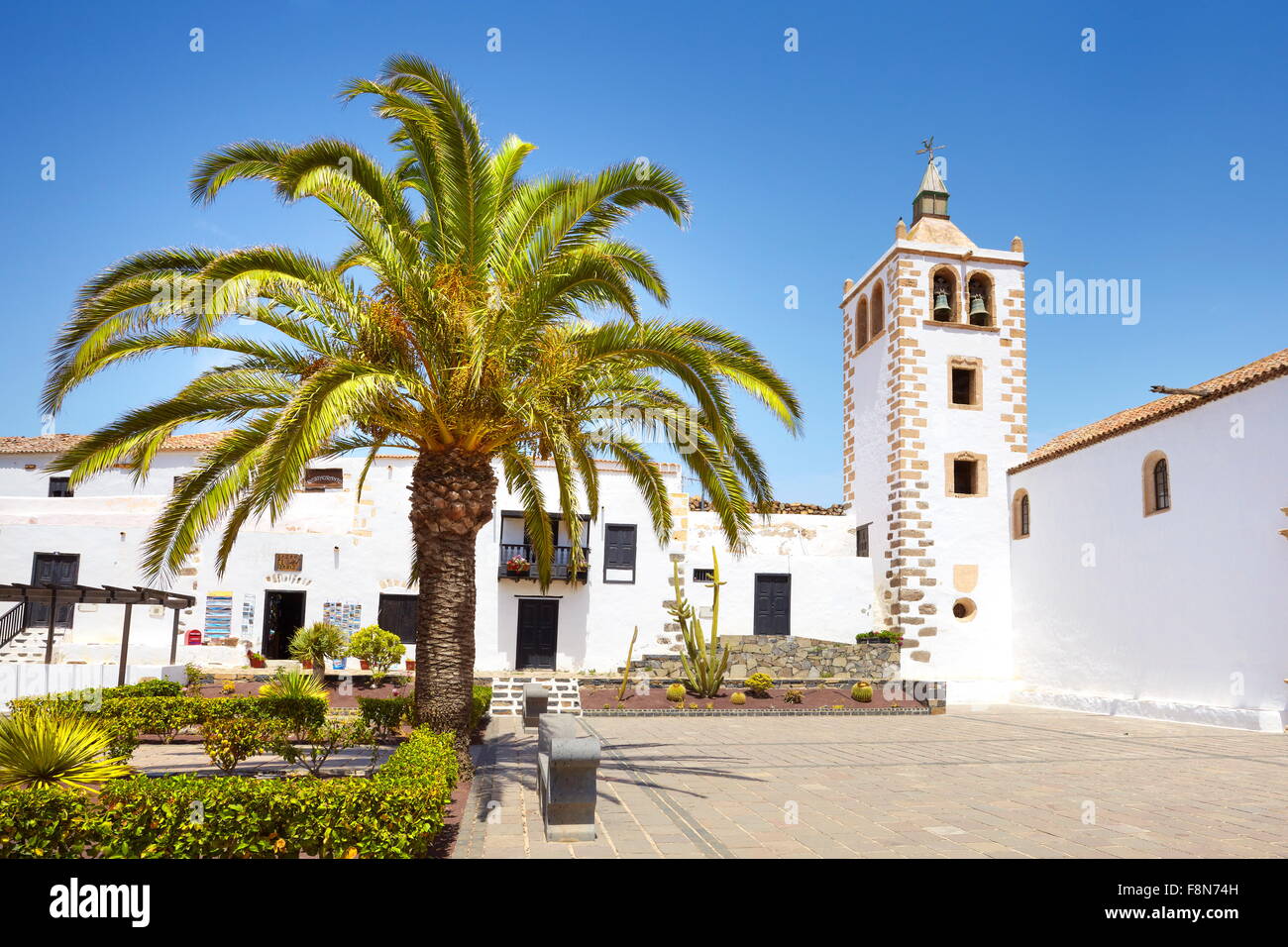 Isola di Fuerteventura, Betancuria - Cattedrale di Santa Maria de Betancuria, Città Vecchia, Spagna Isole Canarie Foto Stock
