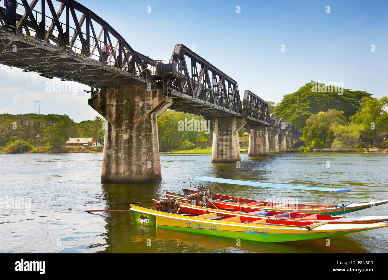 Thailandia - Kanchanaburi, il Ponte sul Fiume Kwai Foto Stock