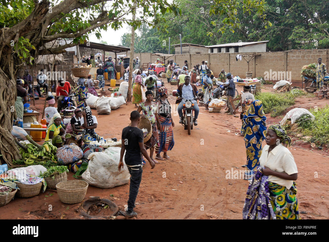 Mercato all'aperto in Benin Foto Stock