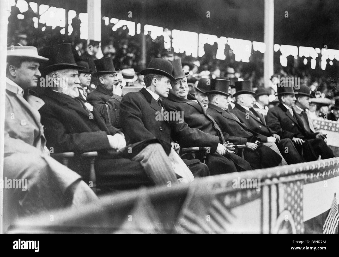 Stati Uniti Il presidente William H. Taft a partita di baseball, Washington, DC, Stati Uniti d'America, circa 1910 Foto Stock