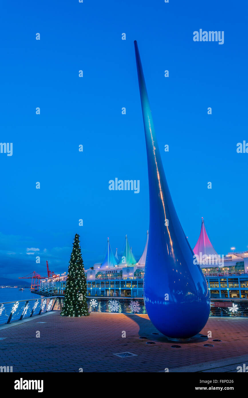 Display di natale, Canada Place, Vancouver, British Columbia, Canada Foto Stock