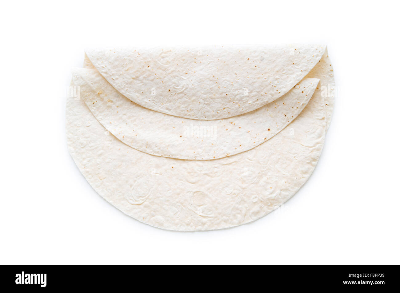 Tradizionale lavash azera (pane) isolato su bianco Foto Stock