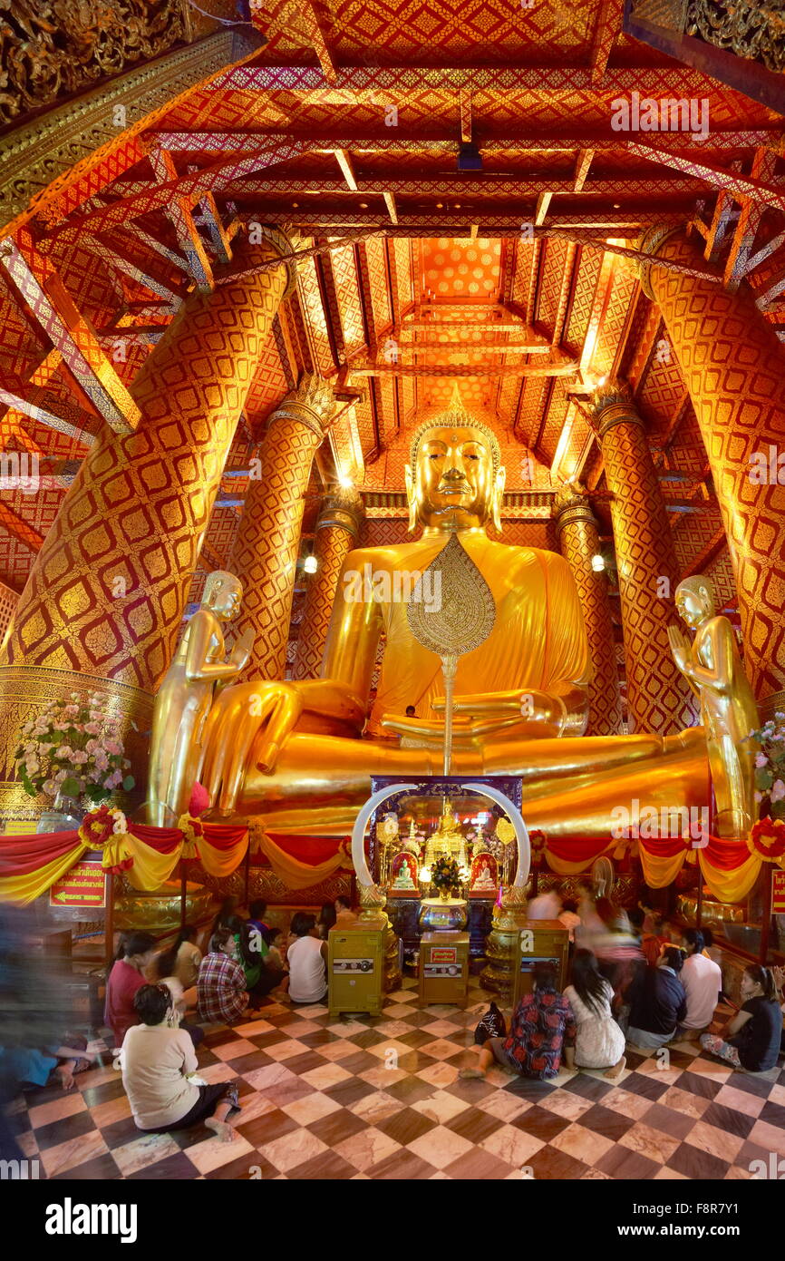 Thailandia - Ayutthaya, Wat Phanan Cheong tempio Foto Stock