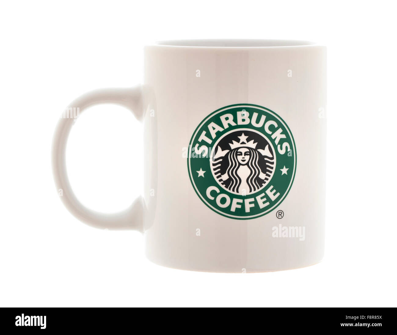 Starbucks coffee cup white background immagini e fotografie stock