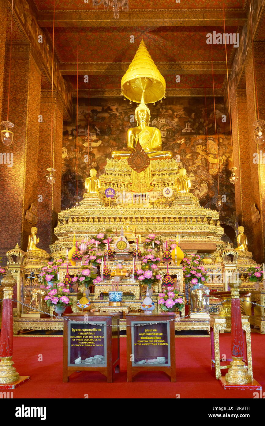 Thailandia - Bangkok, Wat Pra Kaew - Grand Royal Palace, Wat Po, il Tempio del Buddha di Smeraldo Foto Stock