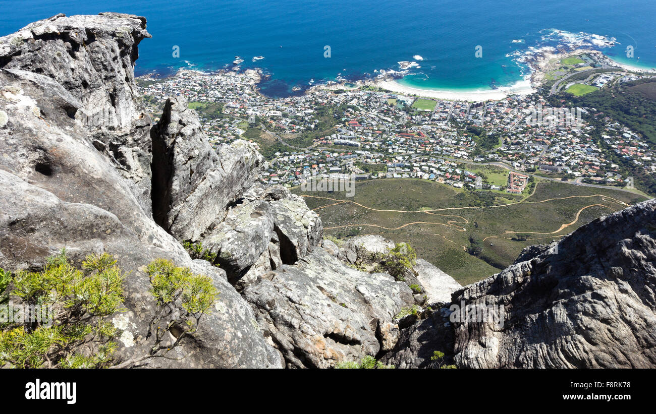 Vista in elevazione di Cape Town, Western Cape, Sud Africa Foto Stock