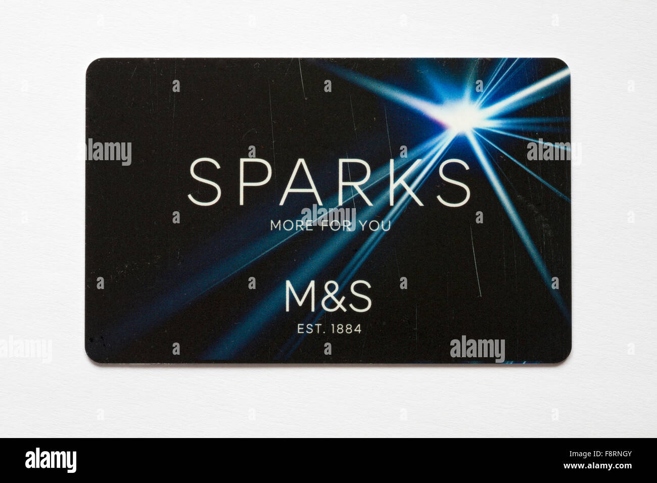 M&S scintille carta più per voi isolati su sfondo bianco Foto Stock