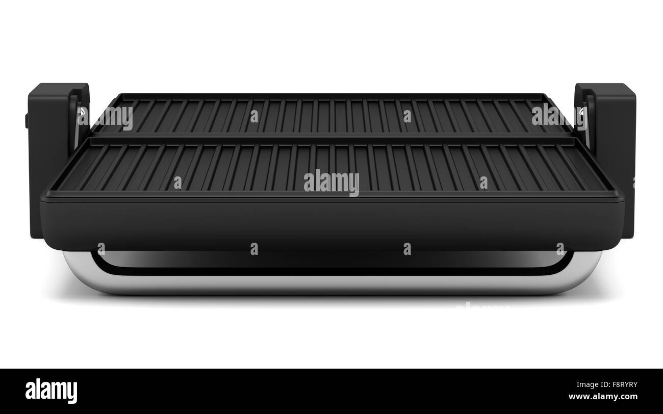 Grill elettrico isolato su sfondo bianco Foto Stock