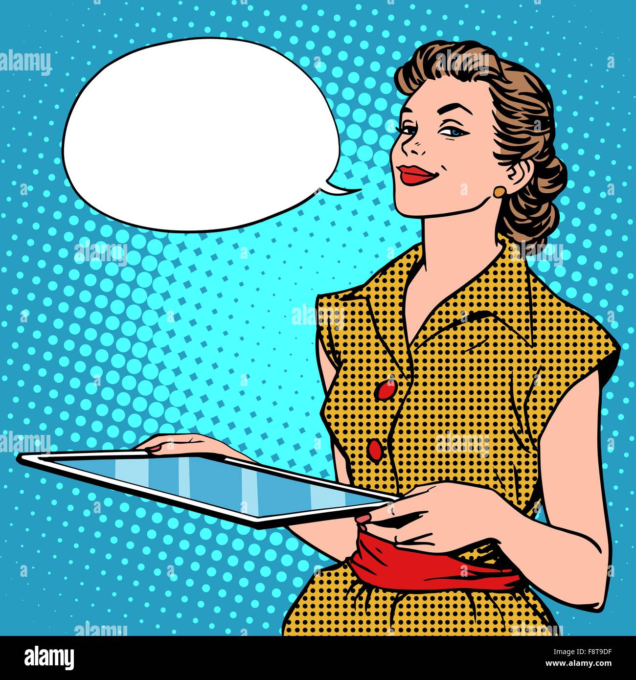 Designer femmina con tavoletta grafica Illustrazione Vettoriale