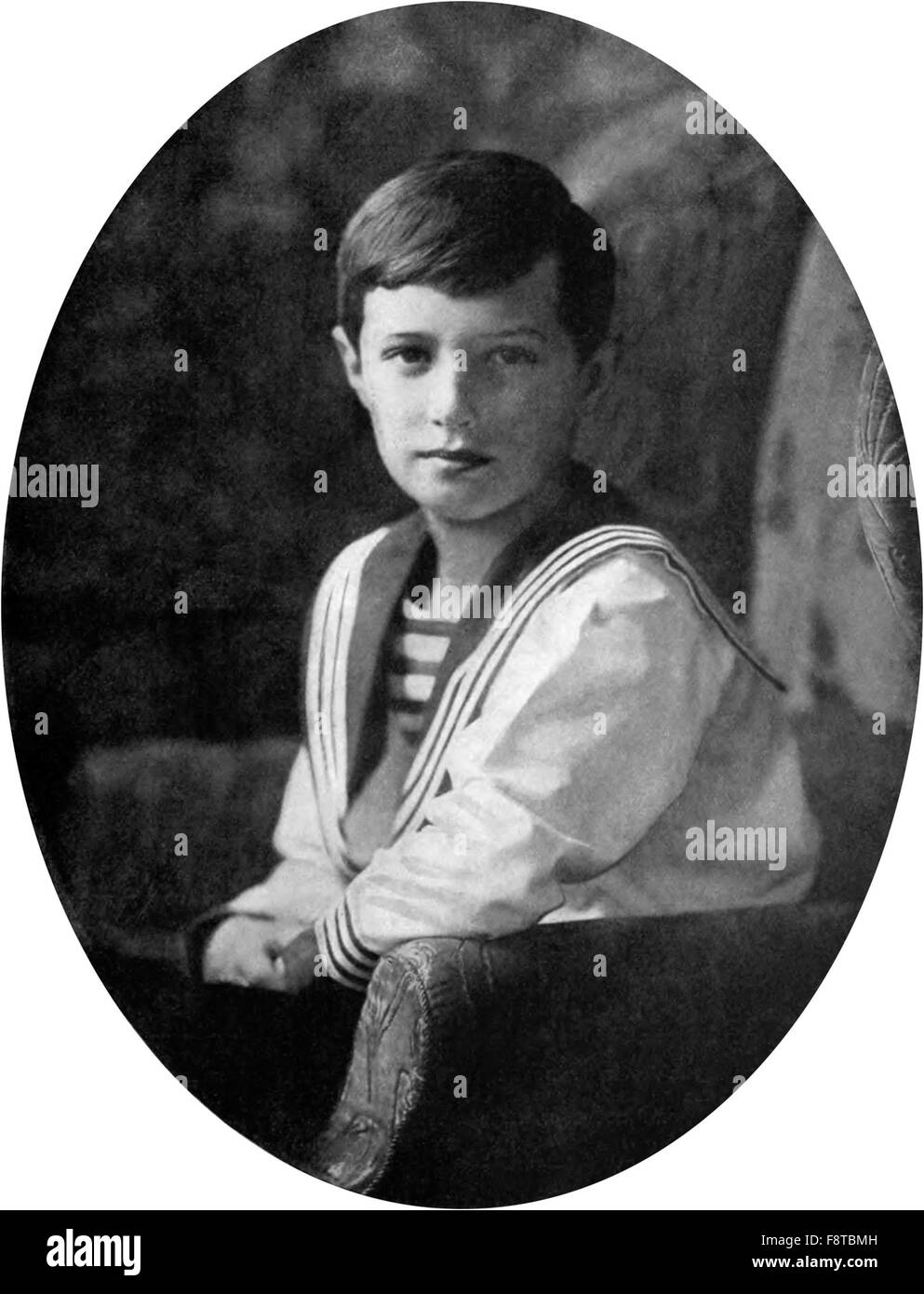 Alexei Nikolaevich, Tsarevich della Russia, bambino più in giovane età e soltanto figlio dell'imperatore Nicola II e l'imperatrice Alexandra Feodorovna Foto Stock