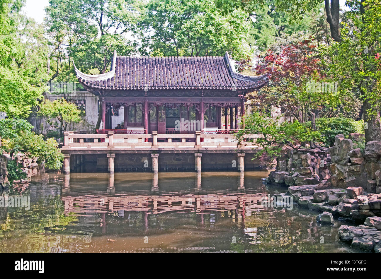 Il Giardino Yu Yuan, Pavilon Edificio, Shanghai, Cina, Asia Foto Stock