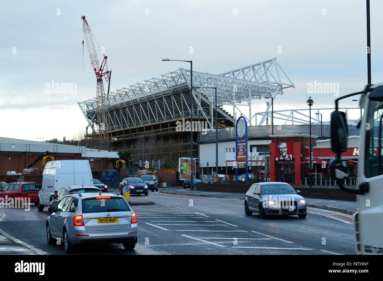 Bristol, Regno Unito. 11 dicembre, 2015. 11/12/15 Bristol City Football Club. Costruzione di un nuovo stand e dintorni. Credito: Robert Timoney/Alamy Live News Foto Stock