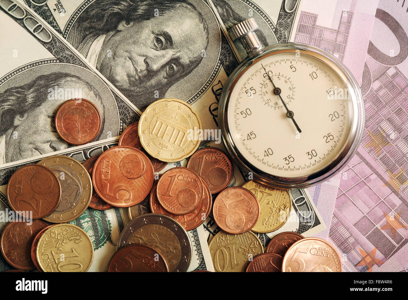 Il tempo è denaro Foto Stock