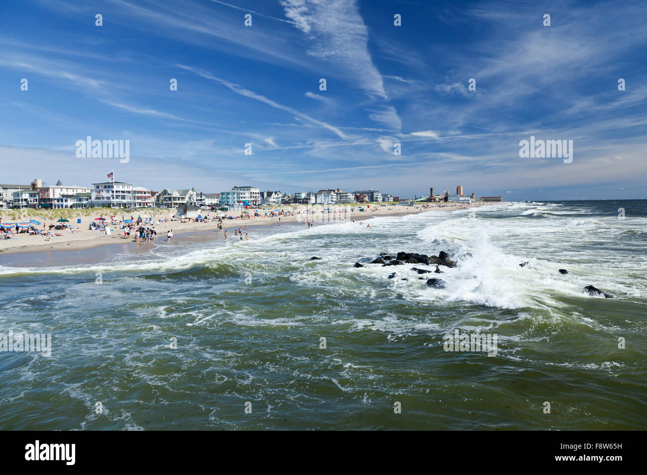 La spiaggia di Ocean Grove Foto Stock